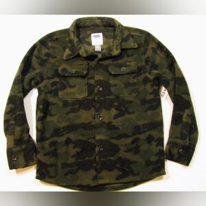 Old Navy Fleece Camouflage Shirt Jacket Boys
